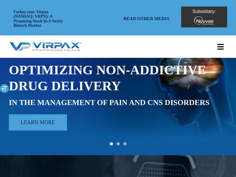 Virpax Pharmaceuticals Inc. Made Headway