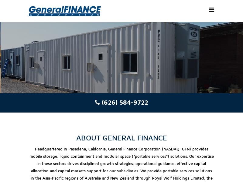 A Day Up For General Finance Corporation