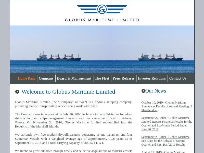 Globus Maritime Limited Gains 26.67%