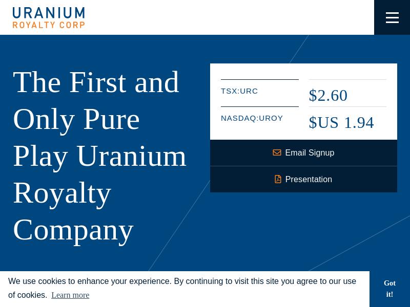 Big Gain For UROY