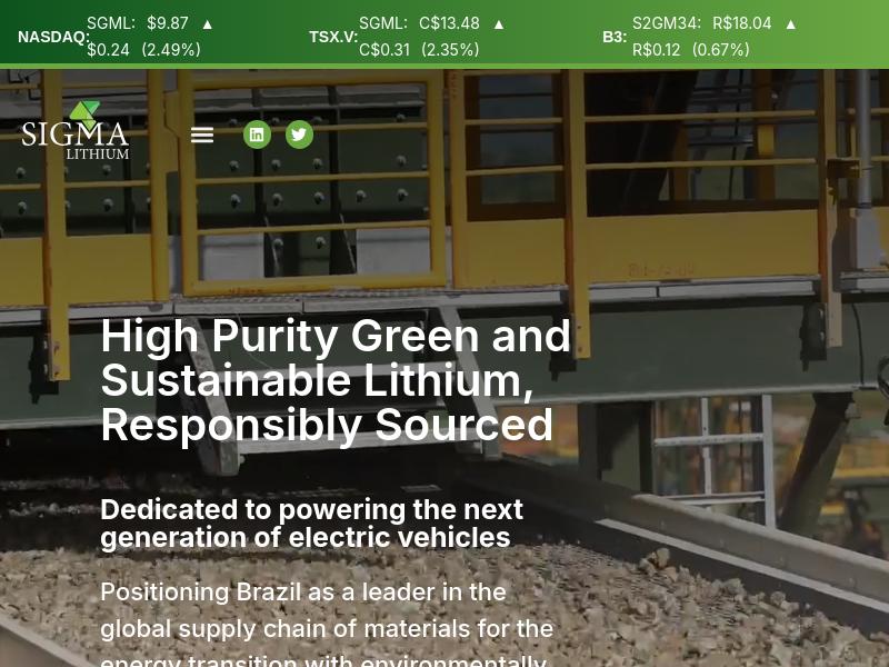 Sigma Lithium Corporation Made Headway