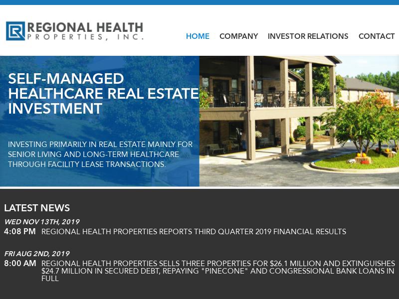 Big Move For Regional Health Properties, Inc.