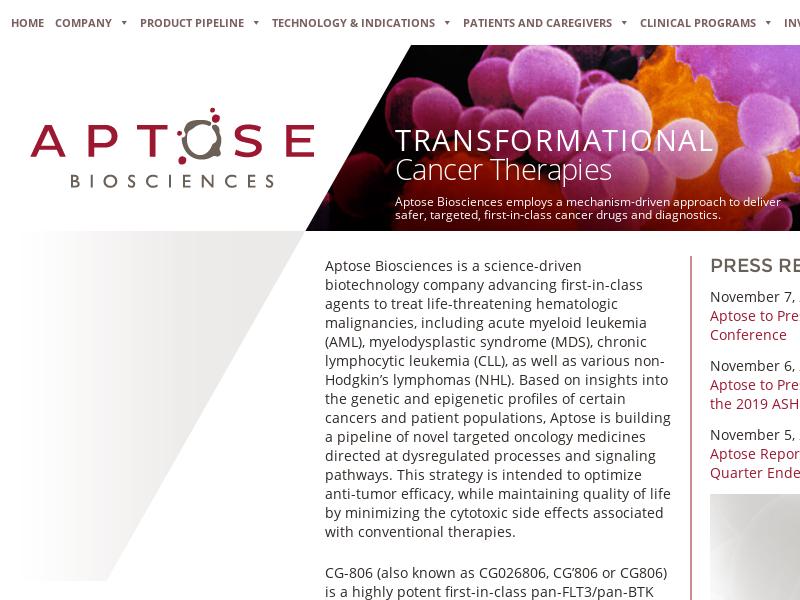 Aptose Biosciences Inc. Made Headway