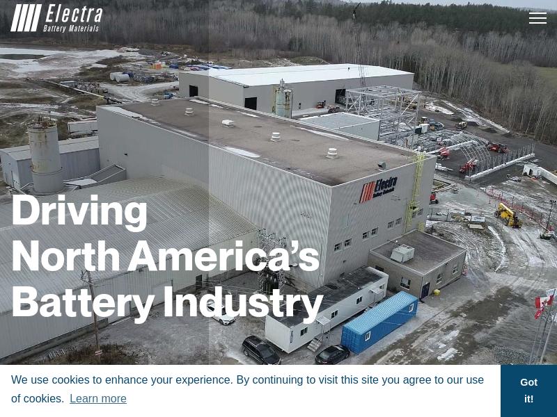 A Day Up For Electra Battery Materials Corporation