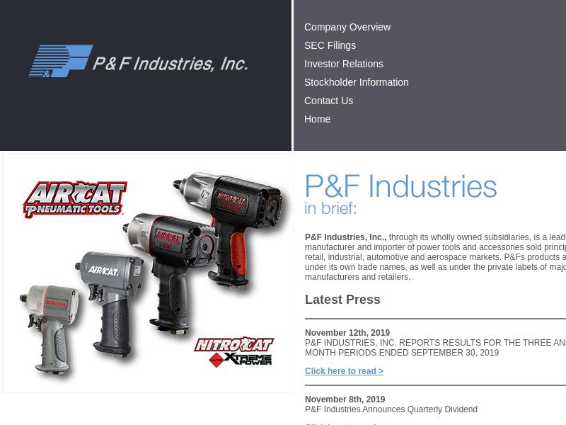 Big Gain For P&F Industries, Inc.