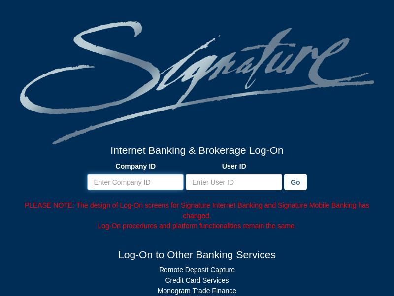 A Day Up For Signature Bank