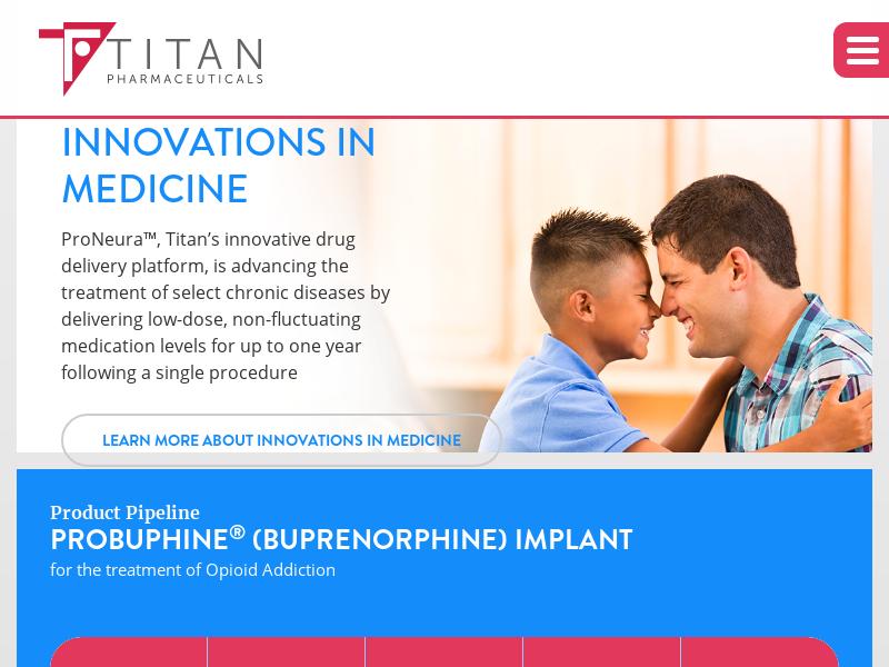 Titan Pharmaceuticals, Inc. Soared