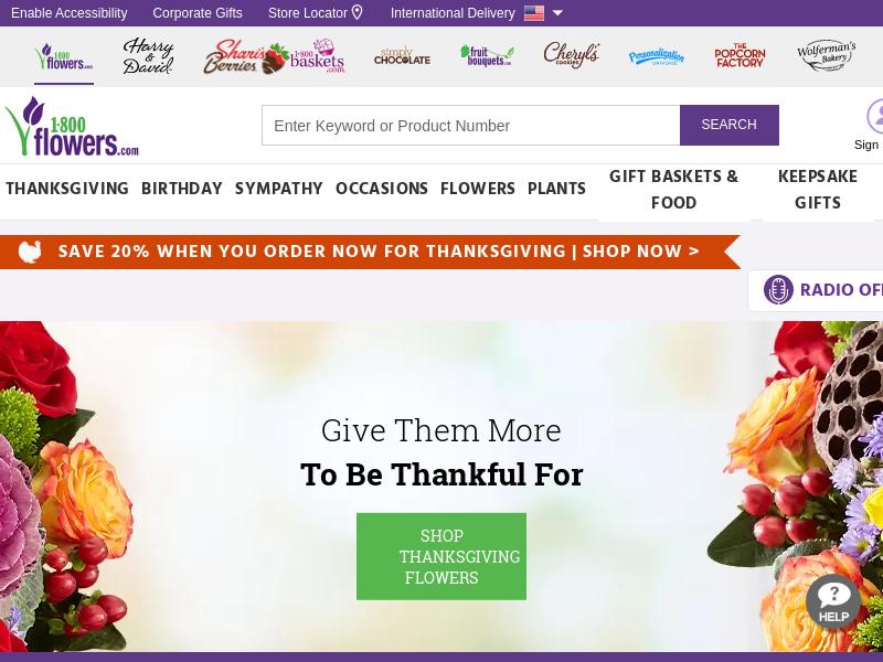 1-800-FLOWERS.COM, Inc. Gains 20.48%