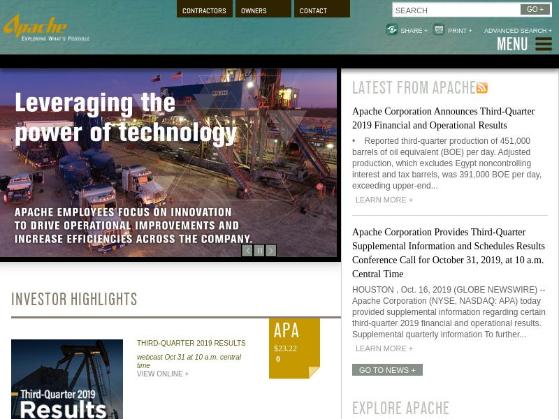 Apache Corporation Skyrocketed