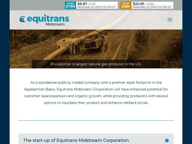 Equitrans Midstream Corporation Gains 34.81%