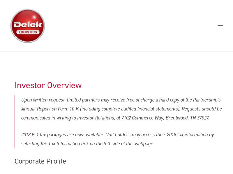 Delek Logistics Partners, LP Recorded Big Gain