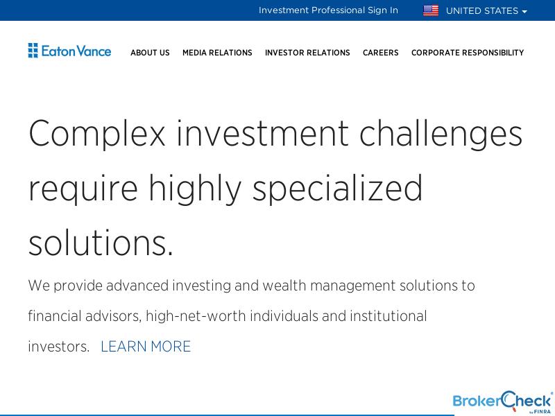 Eaton Vance Corp. Made Big Gain