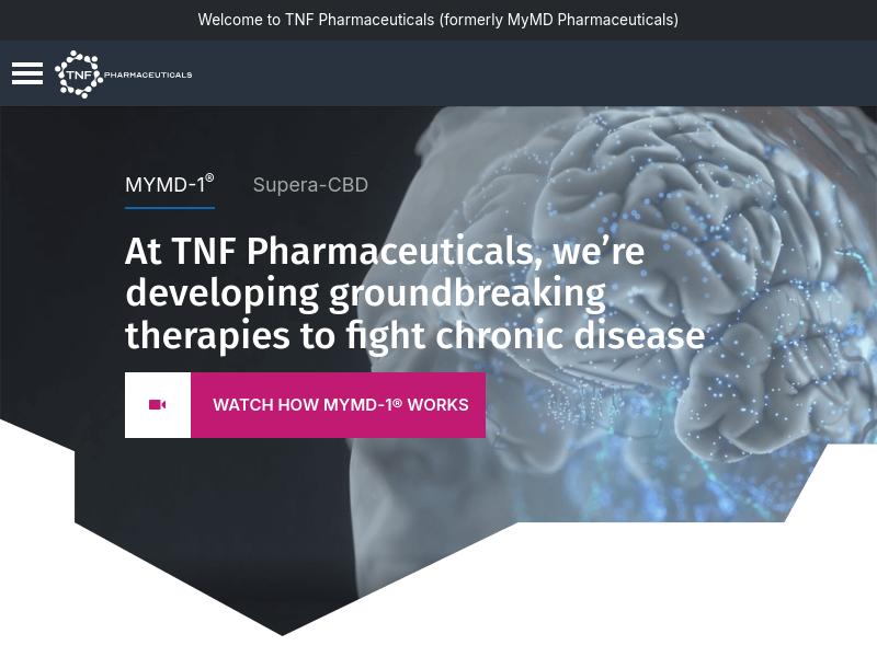 TNF Pharmaceuticals, Inc. Soared