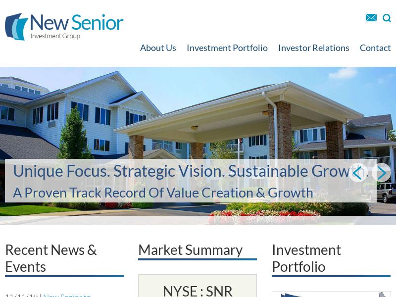 A Day Up For New Senior Investment Group Inc.