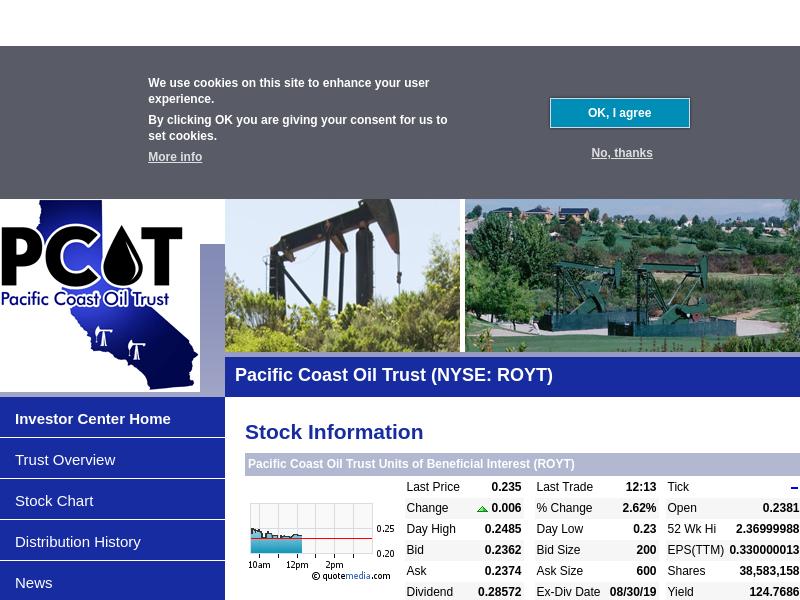 A Win For Pacific Coast Oil Trust