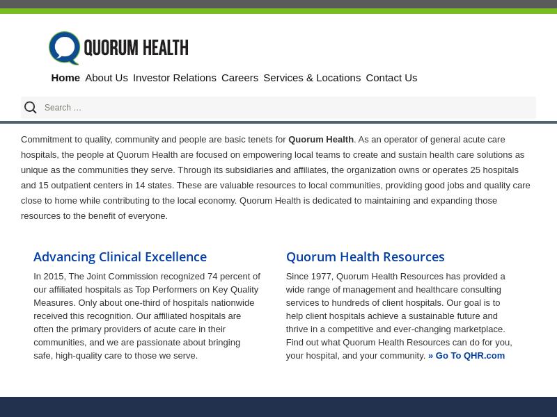 A Day Up For Quorum Health Corporation