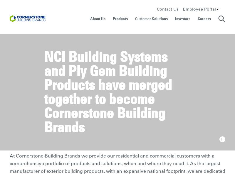 A Day Up For Cornerstone Building Brands, Inc.