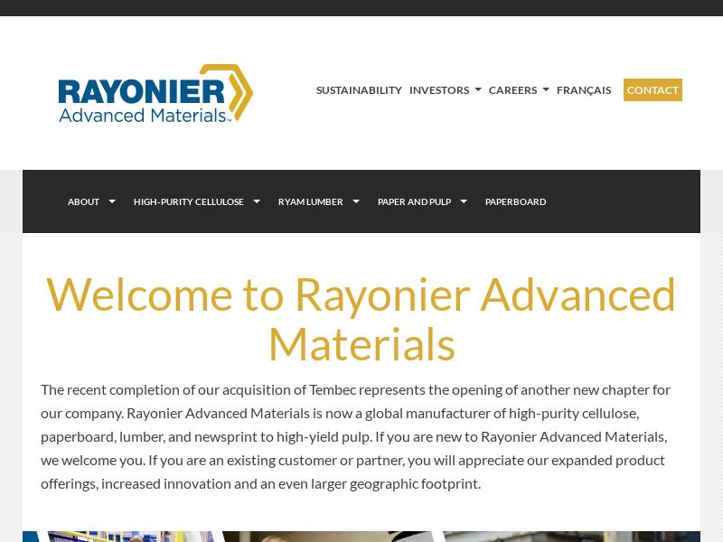 Rayonier Advanced Materials Inc. Gains 34.23%