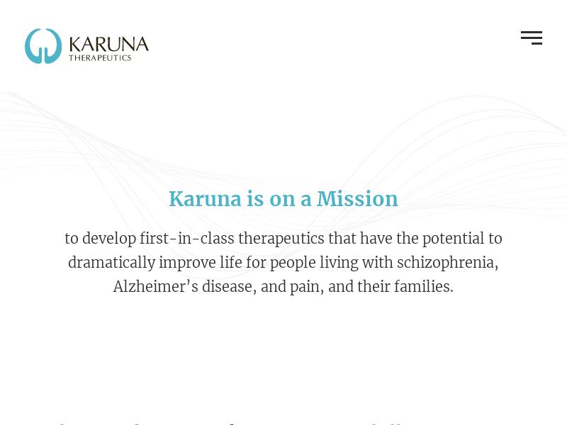 A Day Up For Karuna Therapeutics, Inc.