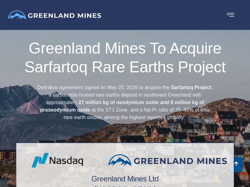 Greenland Mines Ltd Gains 20.24%
