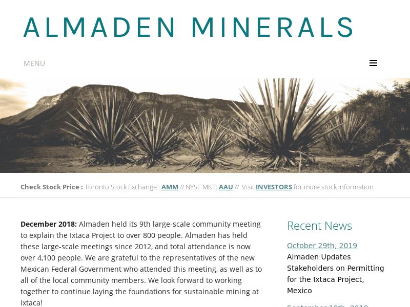 Almaden Minerals Ltd. Recorded Big Gain