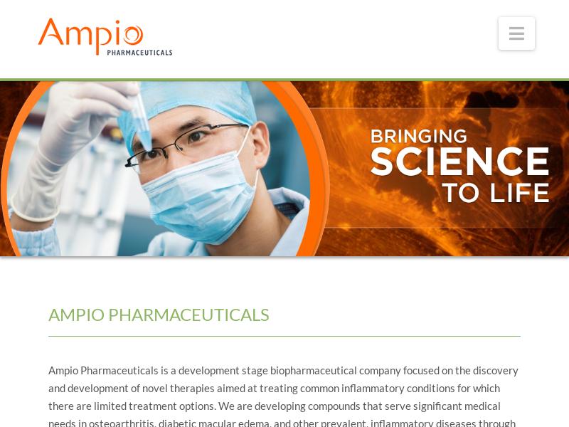 Big Gain For Ampio Pharmaceuticals, Inc.