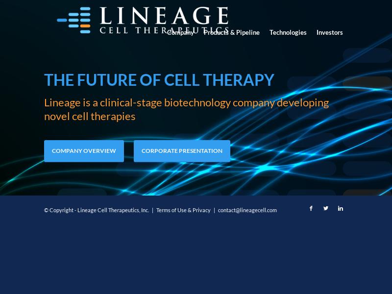 Big Move For Lineage Cell Therapeutics, Inc.