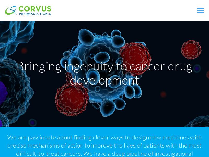 A Day Up For Corvus Pharmaceuticals, Inc.