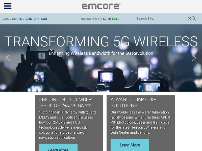 A Day Up For EMCORE Corporation